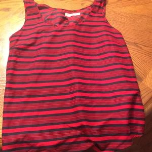 Navy and red tank top